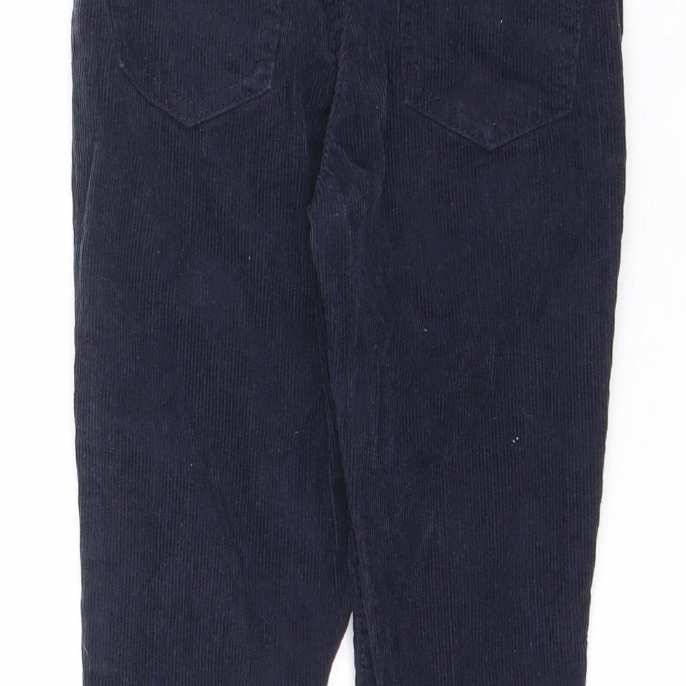 H&M Boys Blue Cotton Carrot Trousers Size 7-8 Years L20 in Regular Zip