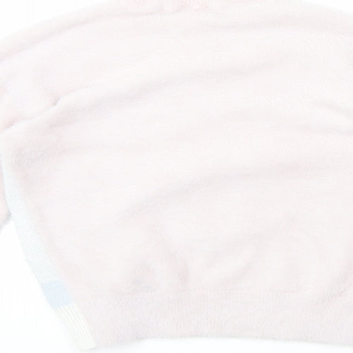 Angel & Rocket Girls Pink Round Neck Cotton Pullover Jumper Size 10 Years Pullover - Winter Pinguin