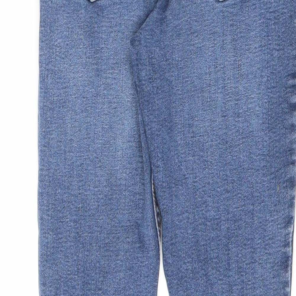 Denim & Co. Boys Blue Cotton Skinny Jeans Size 11 Years L24 in Regular Zip - Distressed Look