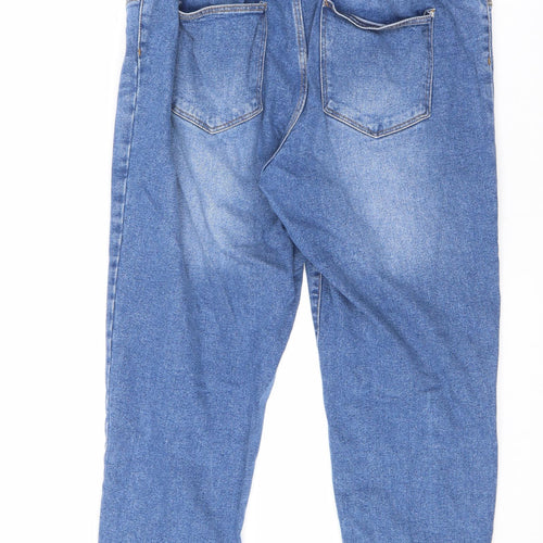 Urban Bliss Womens Blue Cotton Straight Jeans Size 16 L29 in Regular