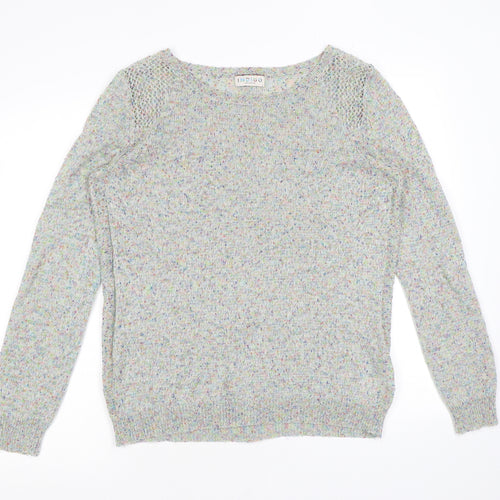 Marks and Spencer Womens Grey Round Neck Polyester Pullover Jumper Size 16