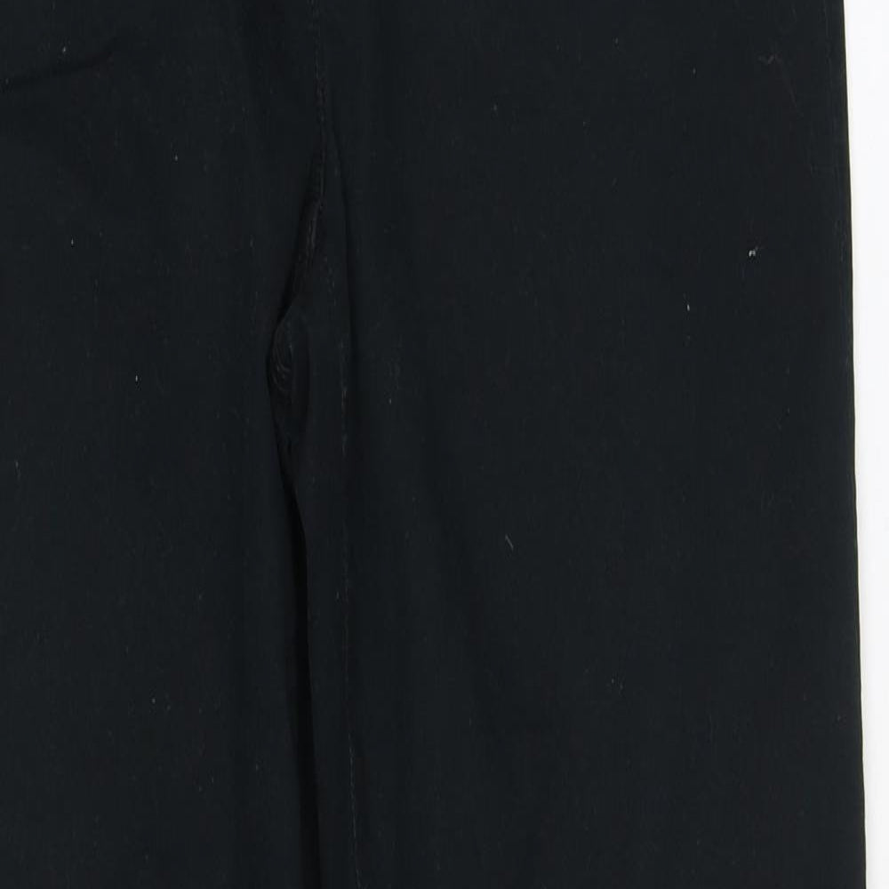 Canada Womens Black Cotton Straight Jeans Size 12 L29 in Regular Zip