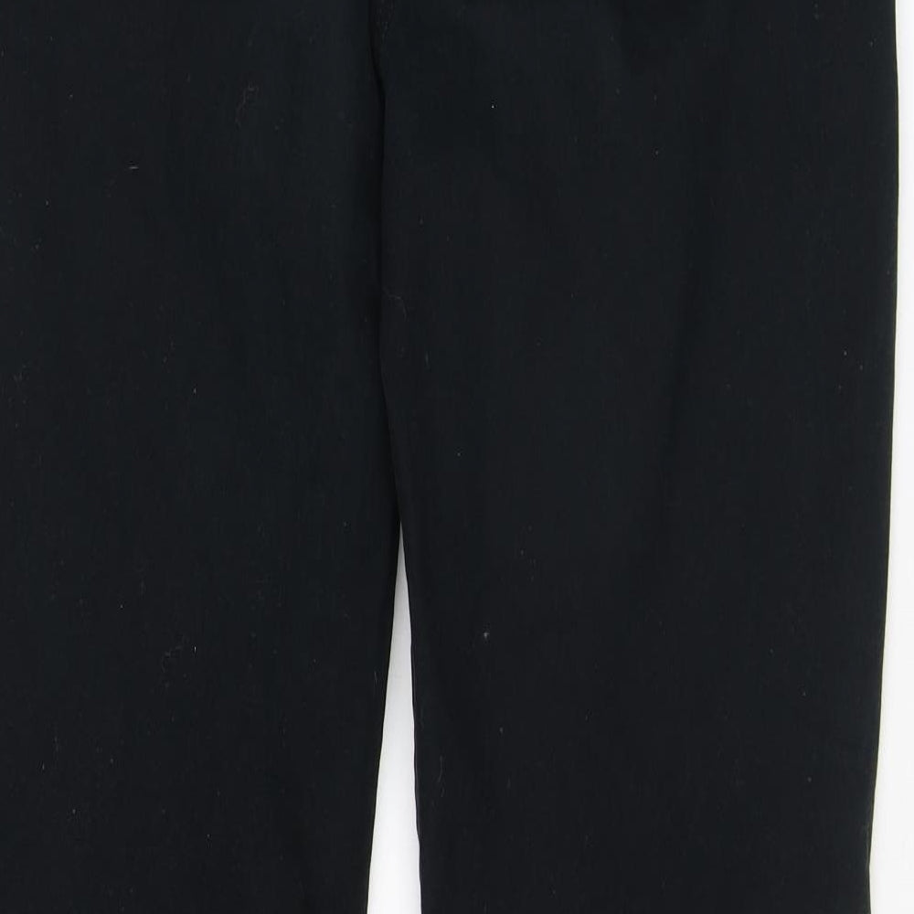 Canada Womens Black Cotton Straight Jeans Size 12 L29 in Regular Zip