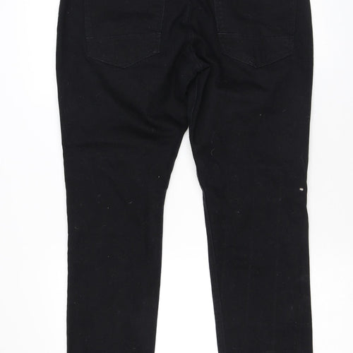 NEXT Womens Black Cotton Skinny Jeans Size 34 in L29 in Regular Zip
