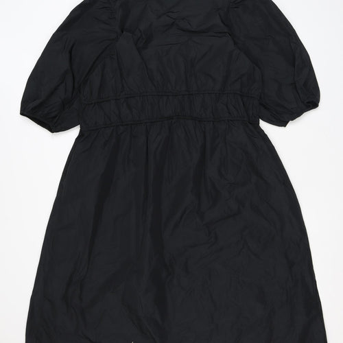 Carolyn Donnelly Womens Black Polyester A-Line Size 14 Round Neck Pullover