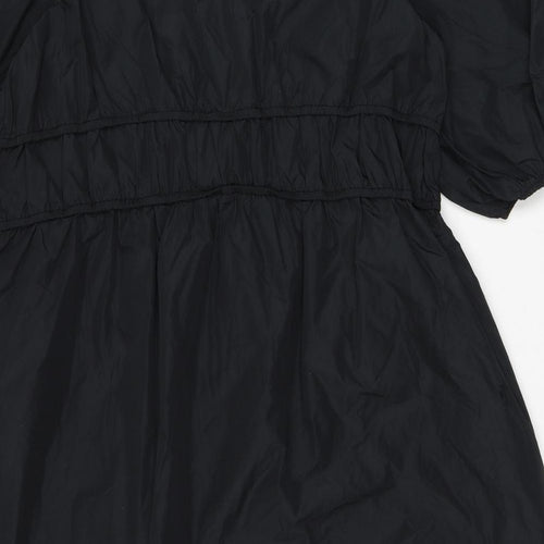 Carolyn Donnelly Womens Black Polyester A-Line Size 14 Round Neck Pullover