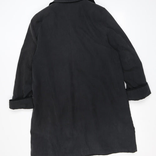 Klass Womens Black Pea Coat Coat Size 12 Button