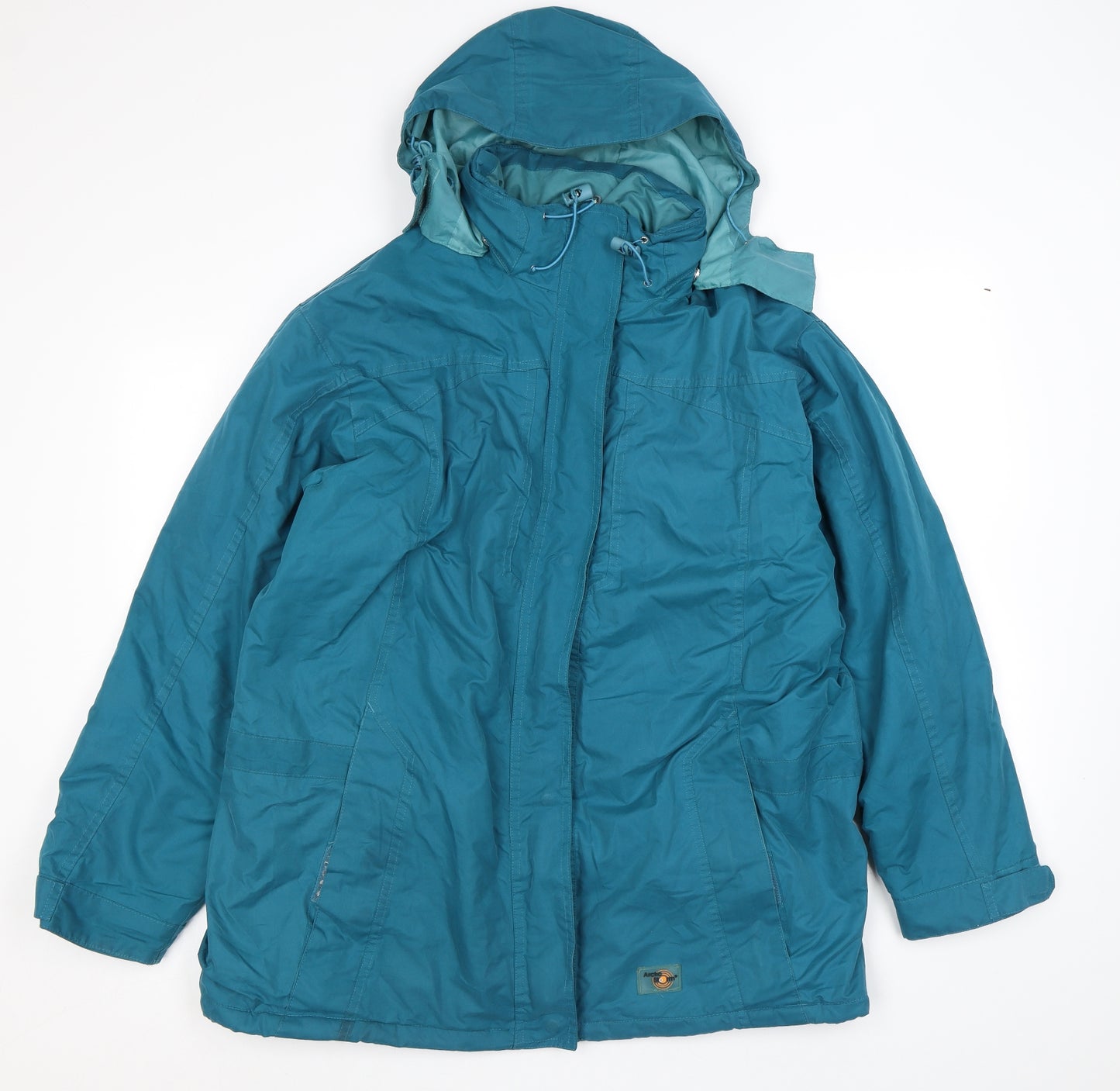 Arctic Storm Womens Blue Rain Coat Coat Size 16 Zip