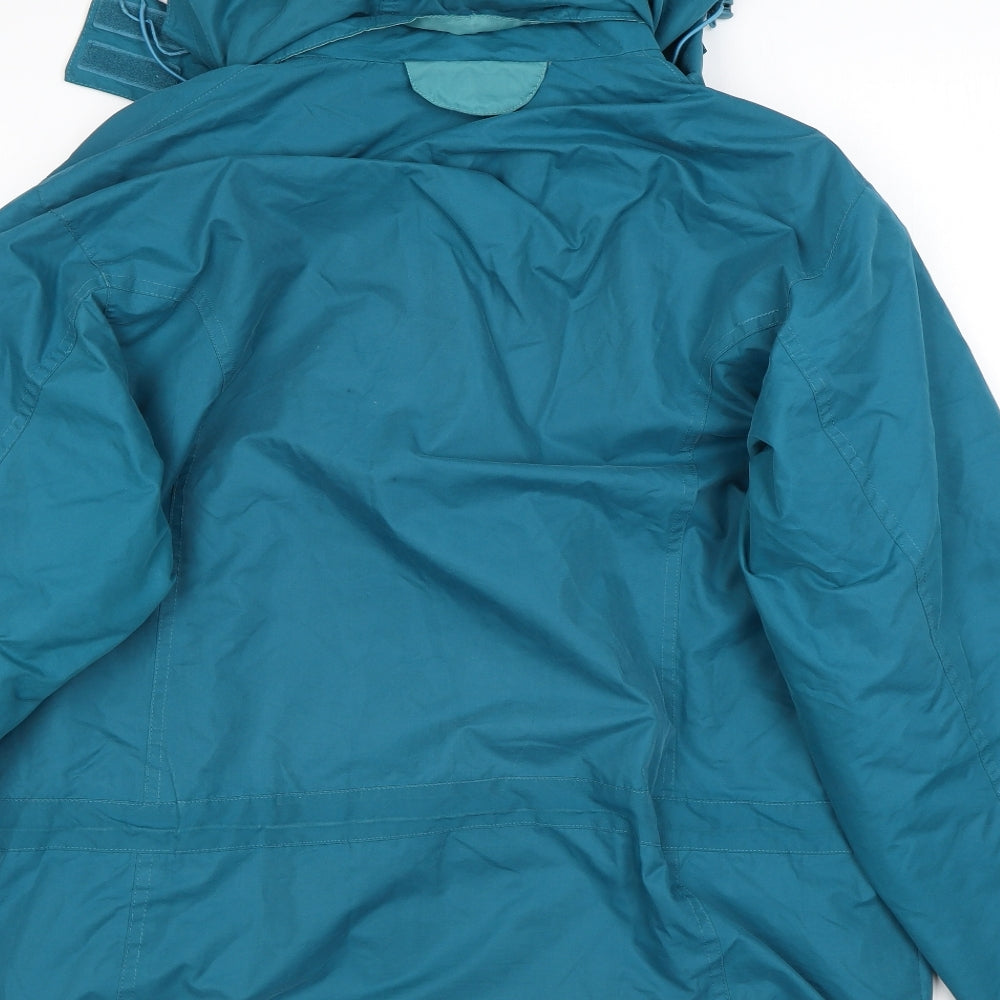 Arctic Storm Womens Blue Rain Coat Coat Size 16 Zip