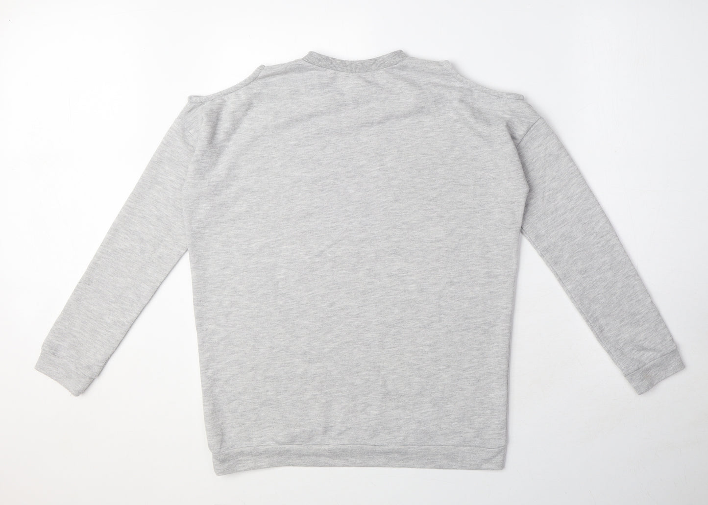 River Island Girls Grey Cotton Pullover Sweatshirt Size 11-12 Years Pullover
