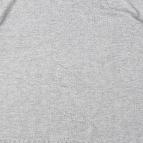 NEXT Womens Grey Round Neck Polyester Pullover Jumper Size 10