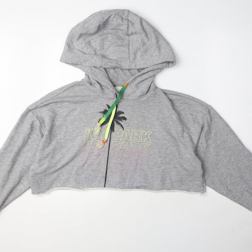 IVY PARK Womens Grey Polyester Pullover Hoodie Size S Pullover