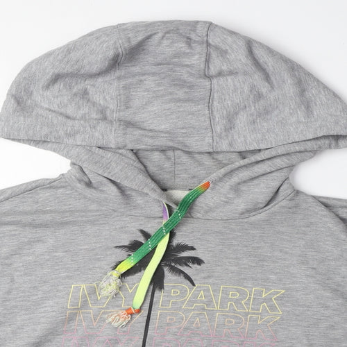 IVY PARK Womens Grey Polyester Pullover Hoodie Size S Pullover
