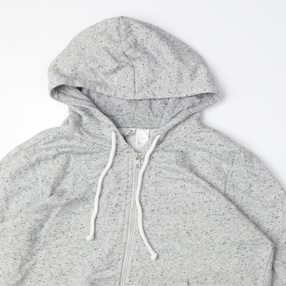 Divided by H&M Womens Grey Cotton Full Zip Hoodie Size S Zip