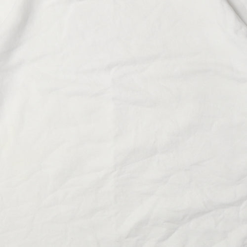 Zara Womens White Polyester Pullover Sweatshirt Size S Pullover