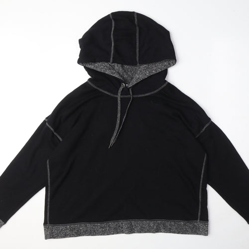Souluxe Womens Black Polyester Pullover Hoodie Size L Pullover - Open Back