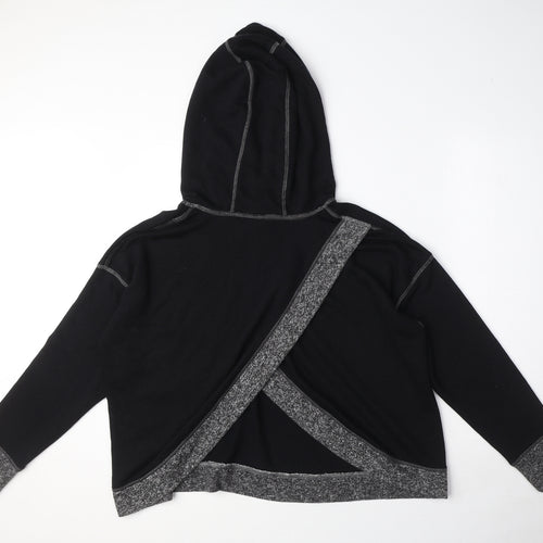 Souluxe Womens Black Polyester Pullover Hoodie Size L Pullover - Open Back