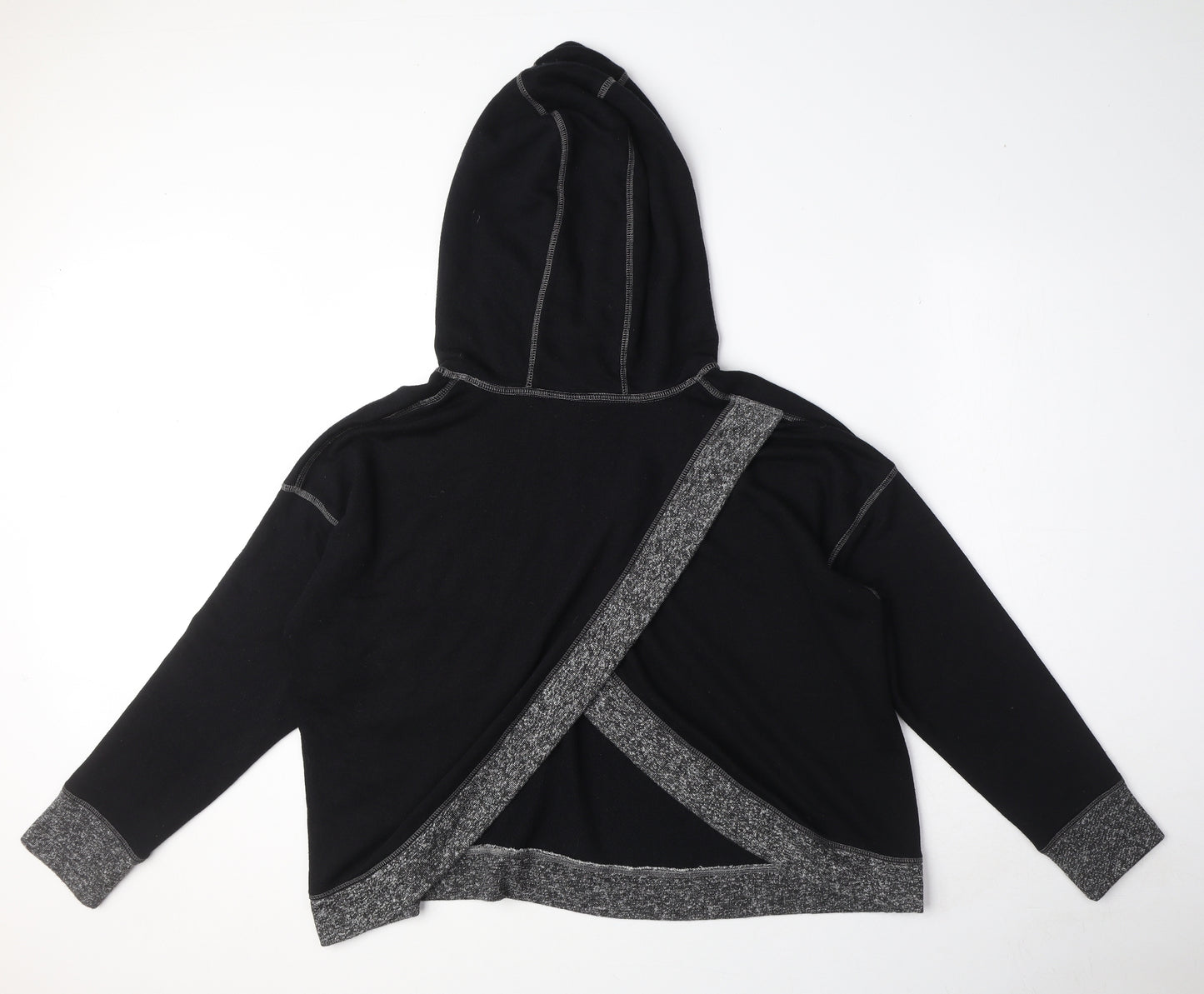 Souluxe Womens Black Polyester Pullover Hoodie Size L Pullover - Open Back