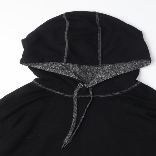Souluxe Womens Black Polyester Pullover Hoodie Size L Pullover - Open Back