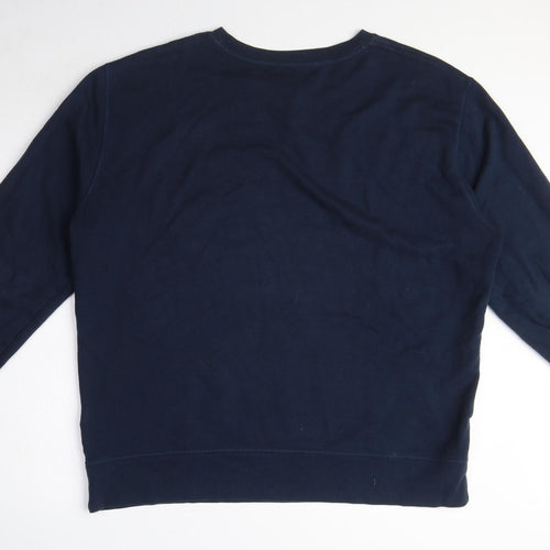 H&M Mens Blue Cotton Pullover Sweatshirt Size L - Polar Bear, Iceberg
