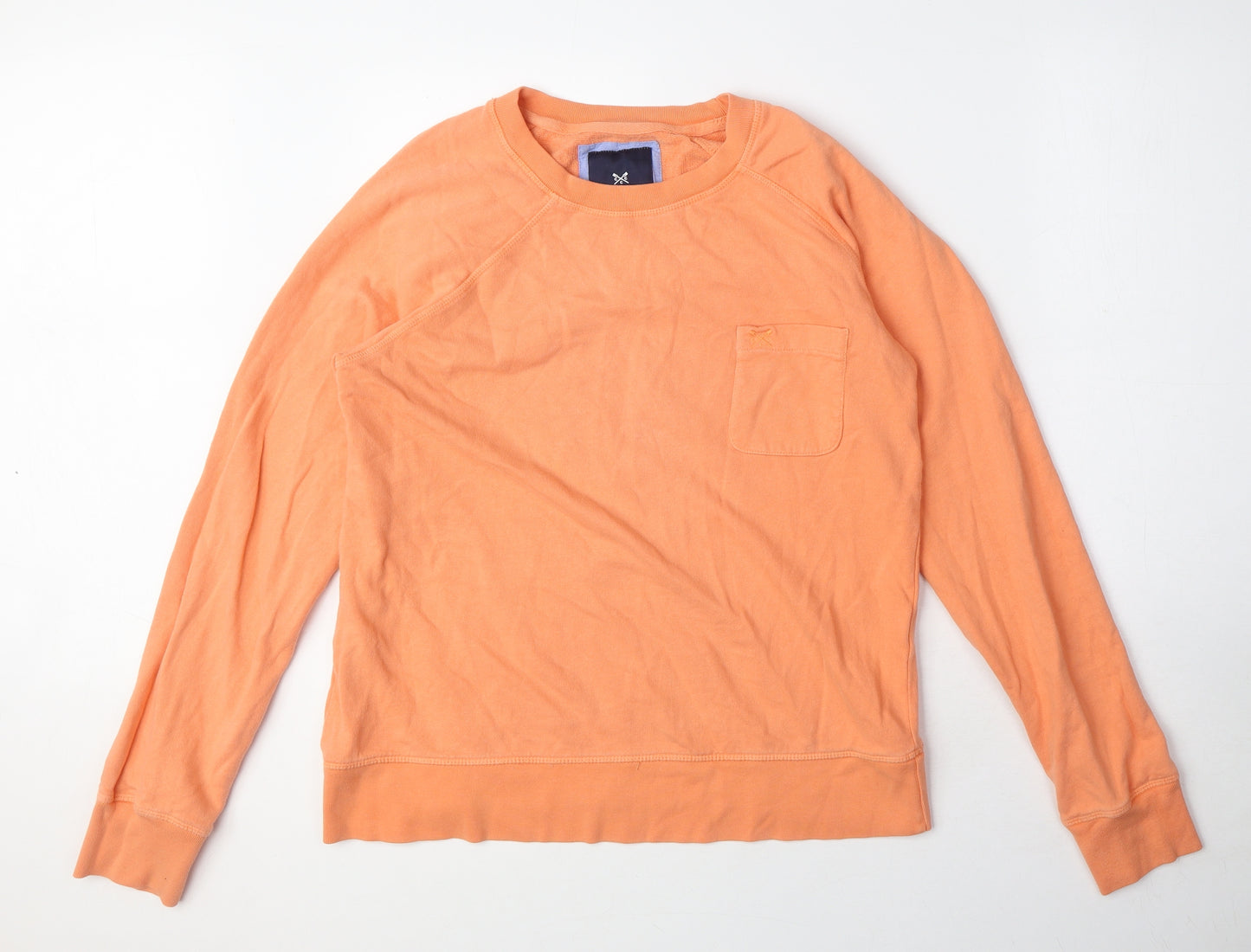 Crew Clothing Womens Orange 100% Cotton Pullover Sweatshirt Size 12 Pullover