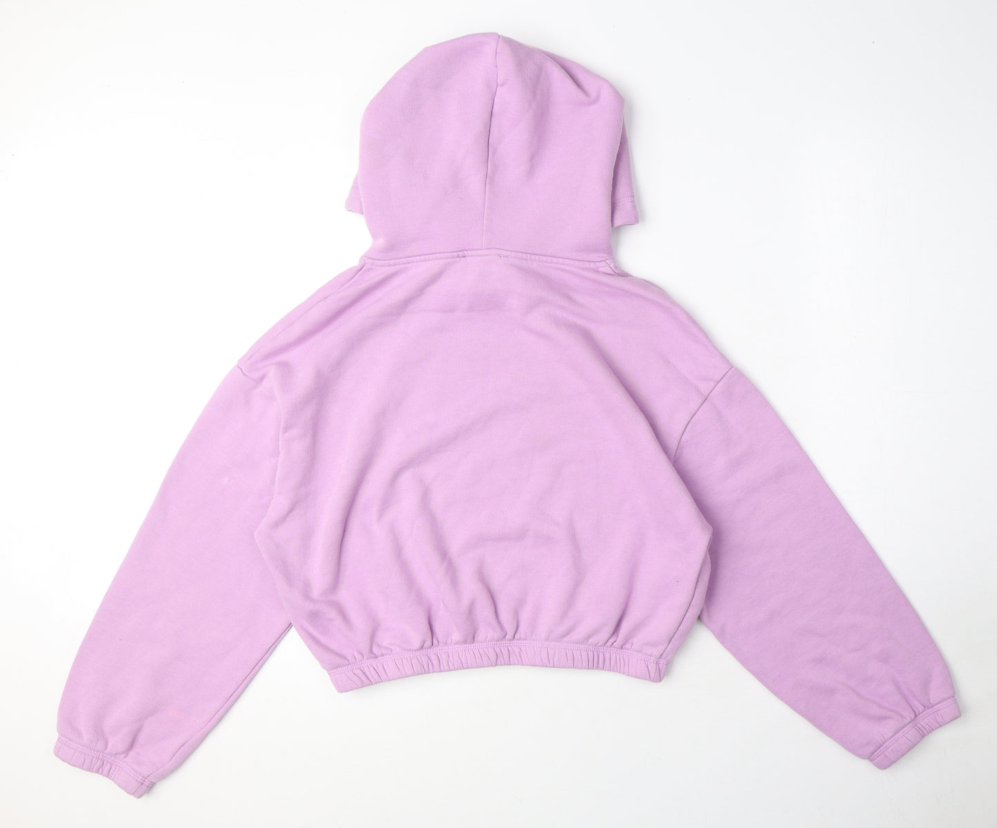 Zara Womens Purple Cotton Pullover Hoodie Size M Pullover