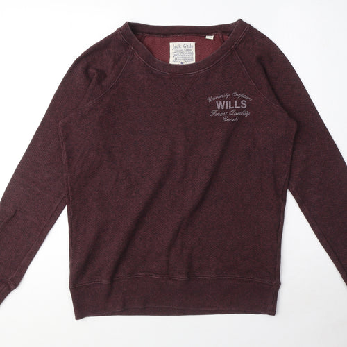 Jack Wills Womens Brown Cotton Pullover Sweatshirt Size 8 Pullover