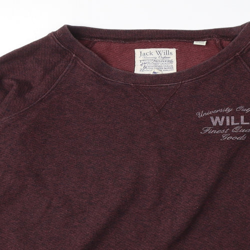 Jack Wills Womens Brown Cotton Pullover Sweatshirt Size 8 Pullover