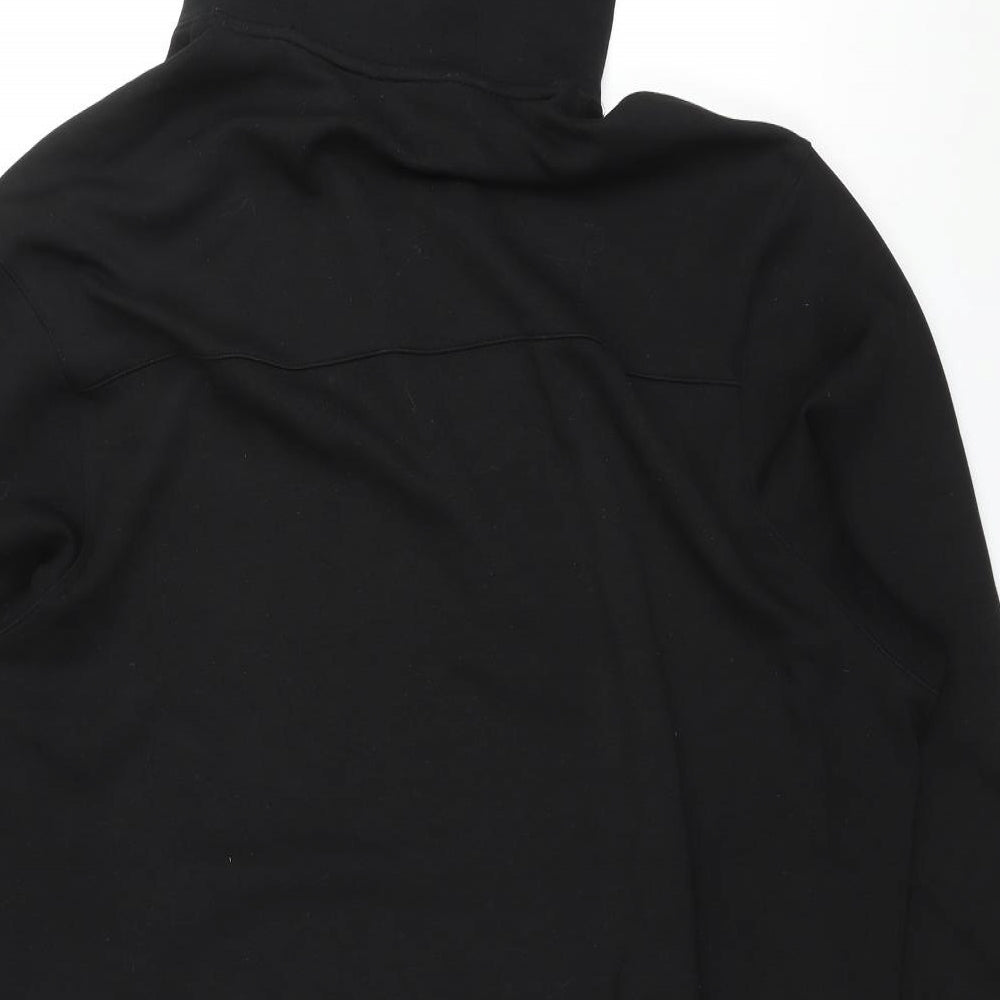 American Eagle Outfitters Mens Black Polyester Pullover Hoodie Size 3XL - Logo, Pocket, Drawstring