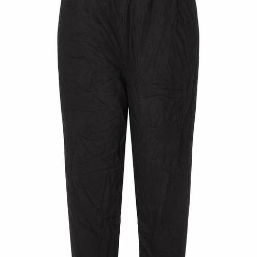 Divided by H&M Womens Black Herringbone Viscose Trousers Size 12 L29 in Regular