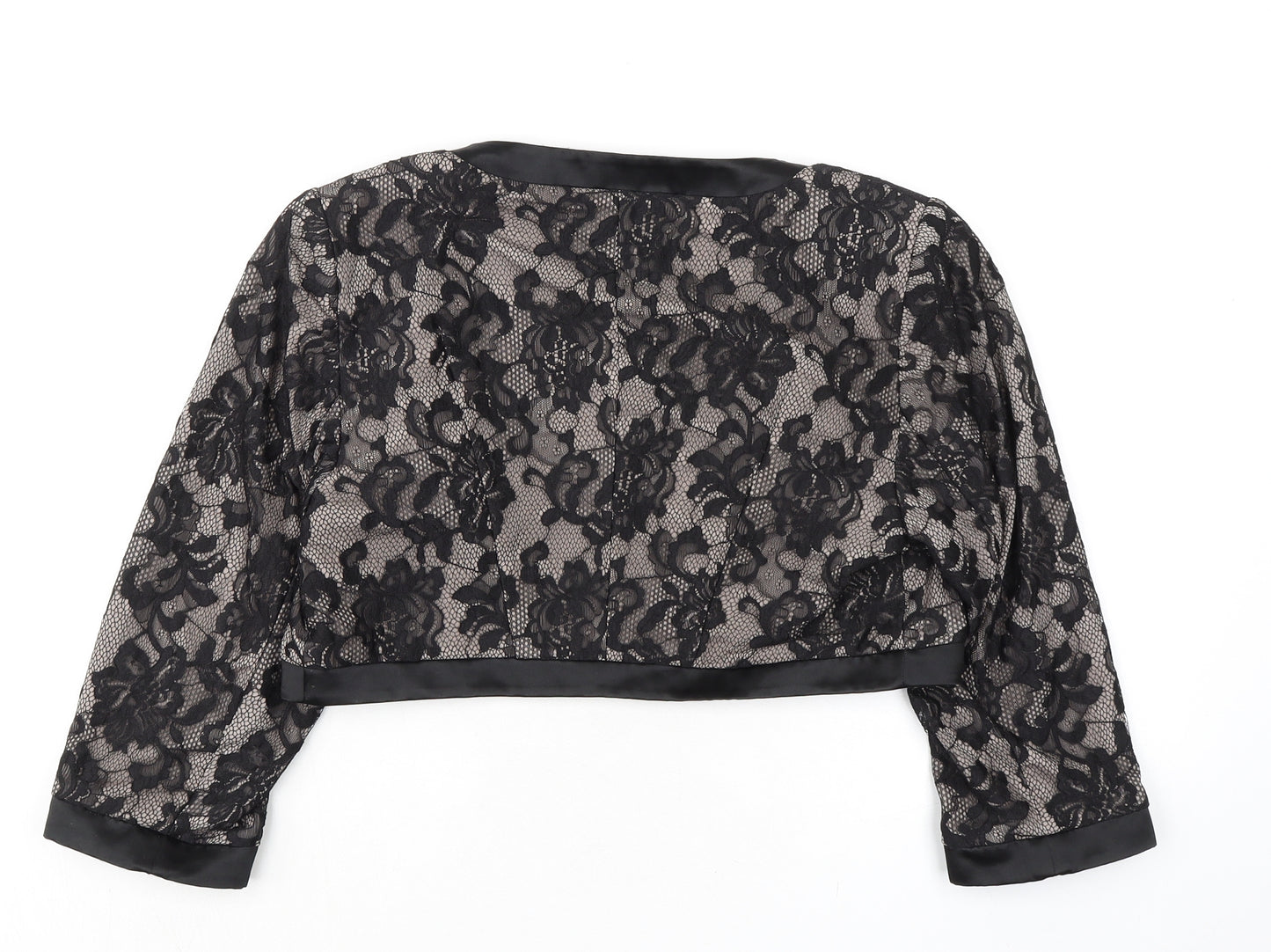 Alexon Womens Black Floral Jacket Blazer Size 12