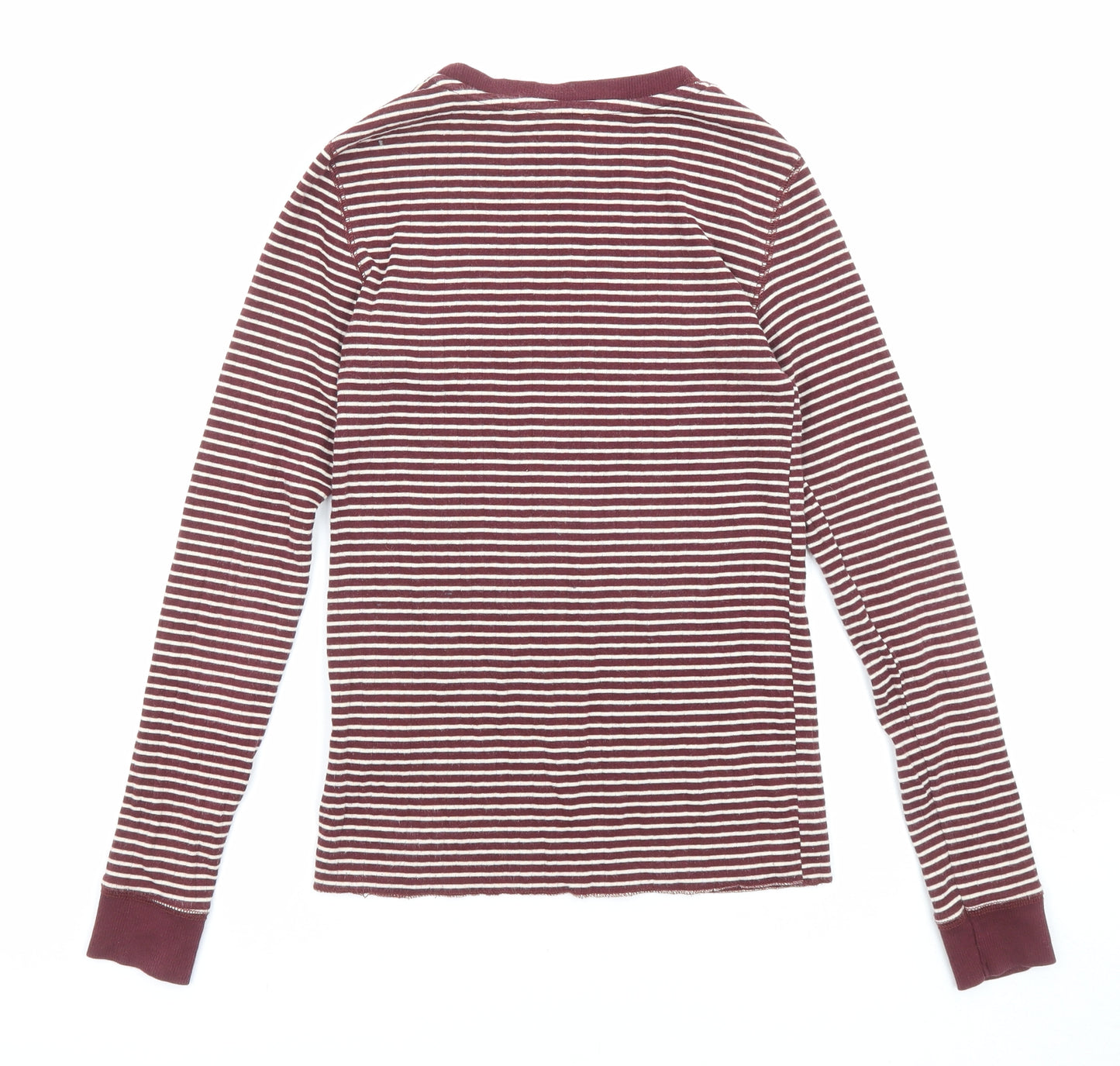 Cooperative Womens Purple Striped Cotton Basic T-Shirt Size XS Round Neck