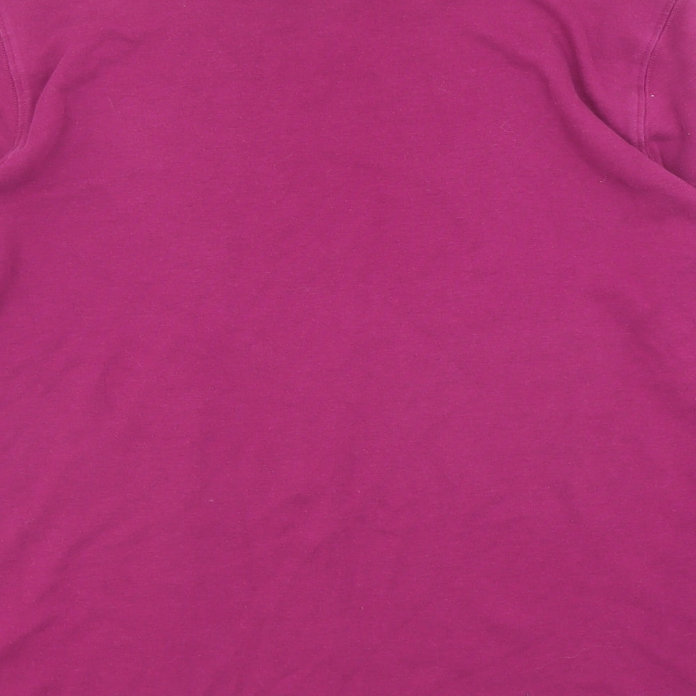 Lands' End Womens Purple Cotton Basic T-Shirt Size S Henley