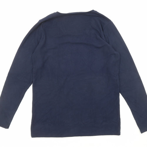 Marks and Spencer Womens Blue Viscose Basic T-Shirt Size 20 Round Neck - Thermal
