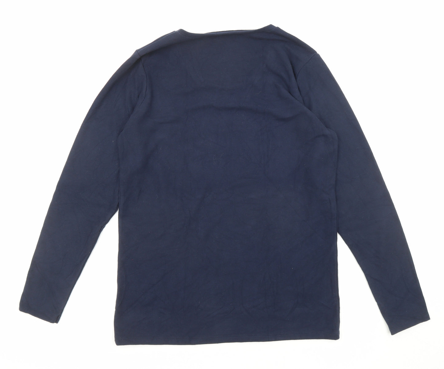 Marks and Spencer Womens Blue Viscose Basic T-Shirt Size 20 Round Neck - Thermal