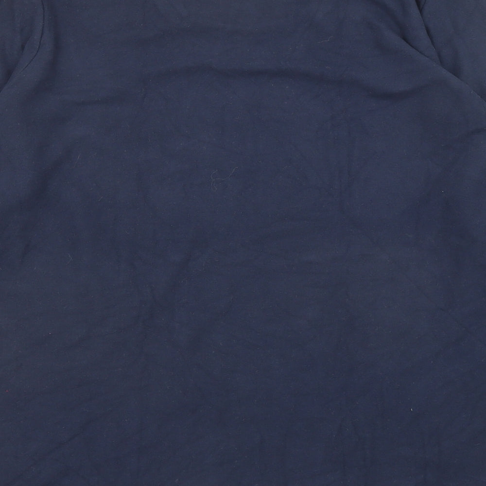 Marks and Spencer Womens Blue Viscose Basic T-Shirt Size 20 Round Neck - Thermal