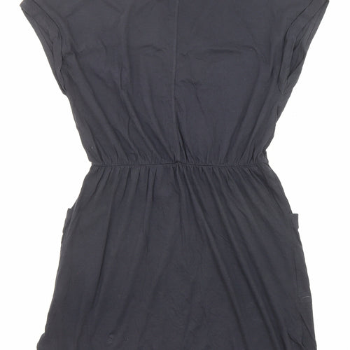 NEXT Womens Blue Cotton A-Line Size 12 V-Neck Pullover - Mark on front
