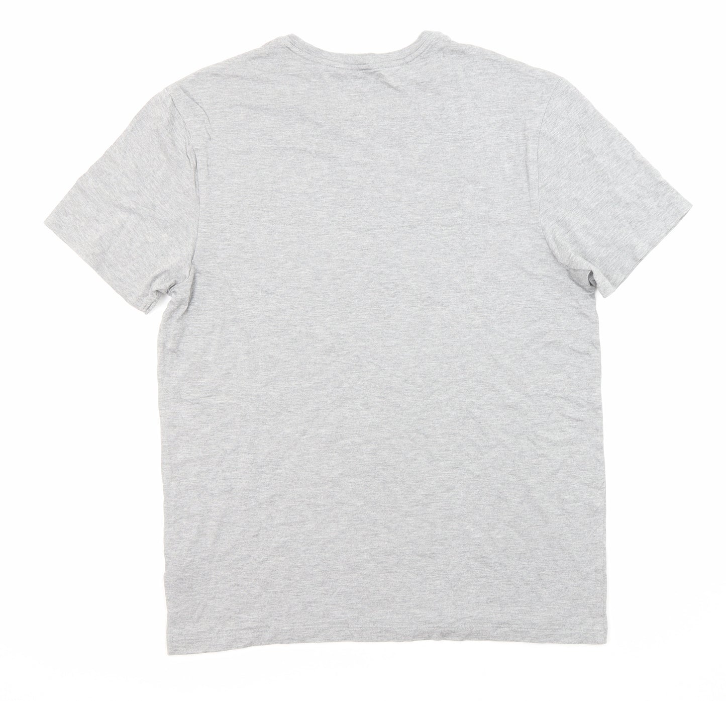 Autograph Mens Grey Cotton T-Shirt Size L Round Neck