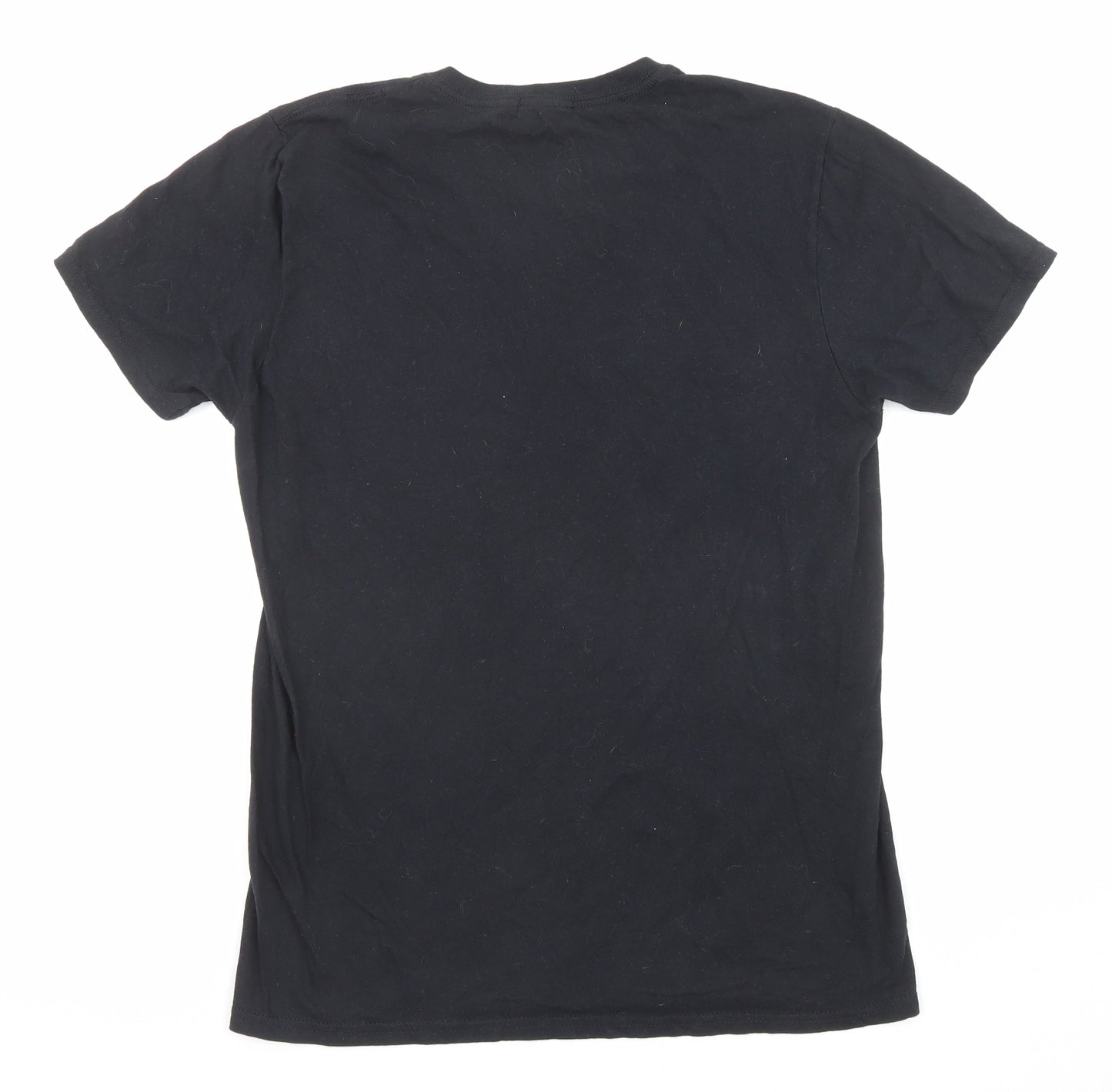 Boohoo Mens Black Polyester T-Shirt Size M Crew Neck - Why You Coming Fast?