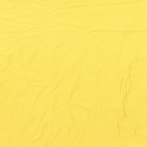 H&M Womens Yellow Viscose Basic T-Shirt Size 4 Round Neck