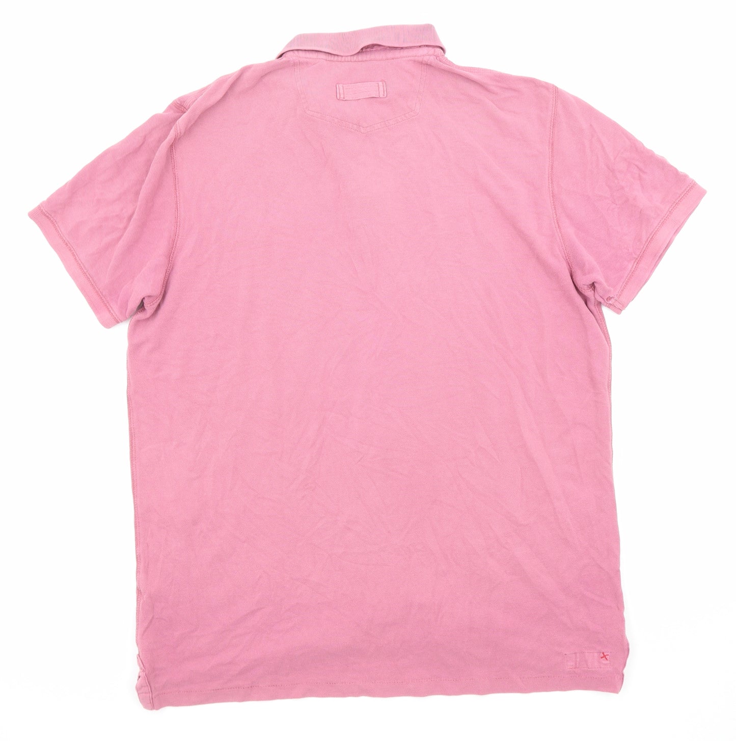 Fat Face Mens Pink Cotton Polo Size L Collared Pullover
