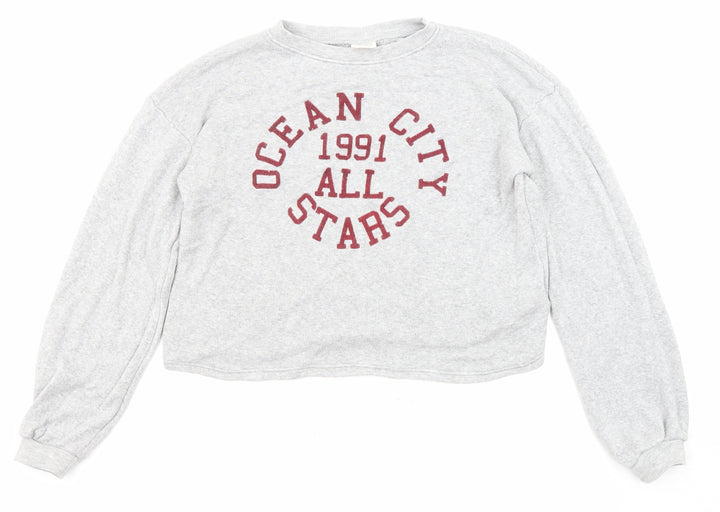 Zara Girls Grey Viscose Pullover Sweatshirt Size 11-12 Years Pullover