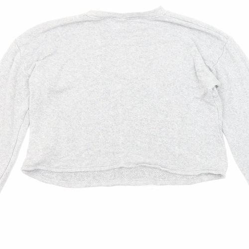 Zara Girls Grey Viscose Pullover Sweatshirt Size 11-12 Years Pullover