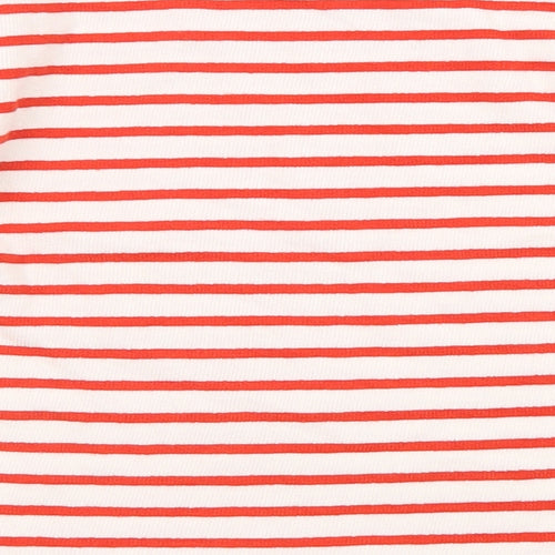 Zara Girls Red Round Neck Striped Cotton Pullover Jumper Size 5 Years Pullover