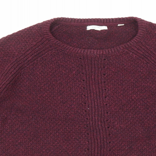 Fat Face Womens Purple Round Neck Cotton Pullover Jumper Size 10 - Bell Sleeve