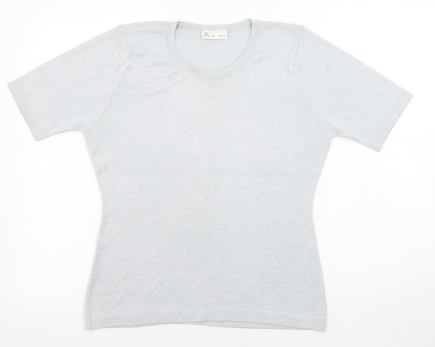 BHS Womens Blue Round Neck Acrylic Pullover Jumper Size 10