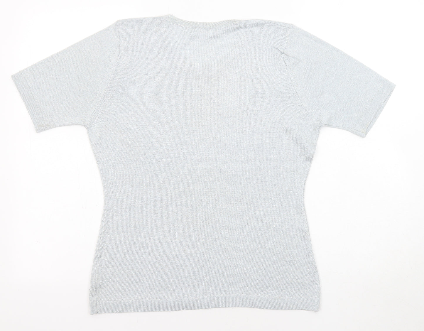 BHS Womens Blue Round Neck Acrylic Pullover Jumper Size 10
