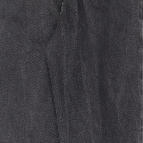 Denim & Co. Womens Grey Cotton Straight Jeans Size 6 L28 in Regular Zip