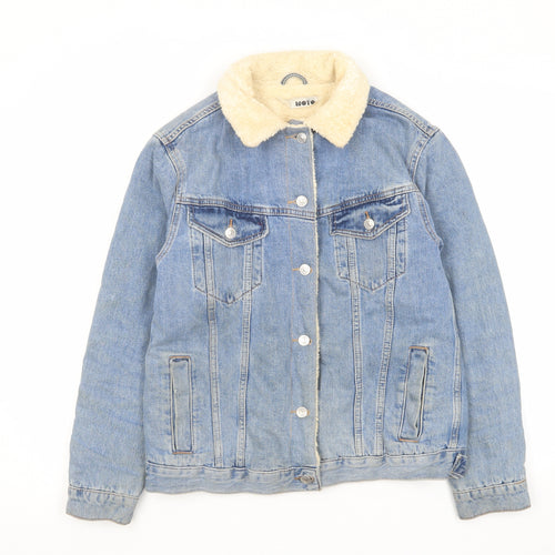 Topshop Womens Blue Jacket Size 6 Button