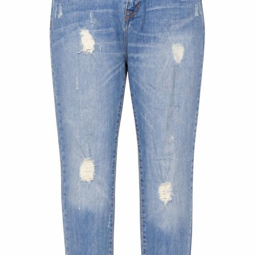 Denim & Co. Womens Blue Cotton Straight Jeans Size 12 L26 in Regular Zip